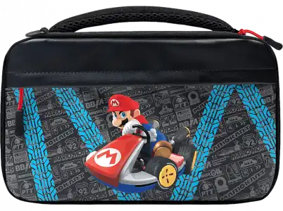 Funda - PDP Mesenger Case Glow Kart Drift, Compartimentos accesorios, Para Nintendo Switch, Azul