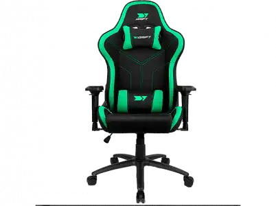 Silla gaming - Drift DR110,Tela, Reposabrazos 4D, Alta transpiración, Hasta 150 kg, Verde