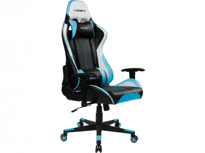 Silla gaming - Drift DR175, 2D (regulable en altura y anchura), Poliuretano, 150kg, Giratorio, Negro Azul