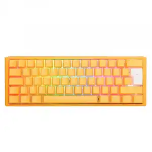 Teclado Ducky One 3 Yellow Ducky Mini 60% Teclado Mecánico Gaming RGB Switch MX Brown Layout Portugués