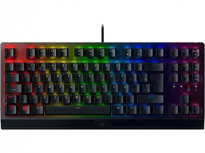 Teclado gaming - Razer BlackWidow V3 Tenkeyless, USB, Retroiluminación Chroma RGB, Mecánico, Negro