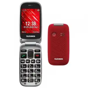 Telefunken S560 Teléfono para Personas Mayores Rojo