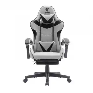 Tempest Shake Silla Gaming con Reposapiés y Masaje Gris/Negra Tela Transpirable