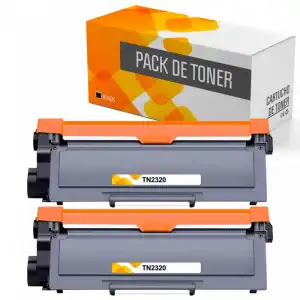 Tóners Compatibles con Brother TN2320/TN2310 Negro Pack 2