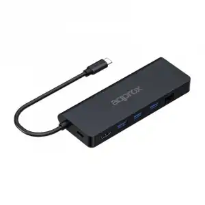 Approx APPC53 Adaptador HUB USB-C 8 en 1 Multipuerto