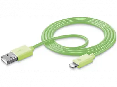 Cable USB - CellularLine USBDATAMFISMARTG, 1m, Lightning, Verde