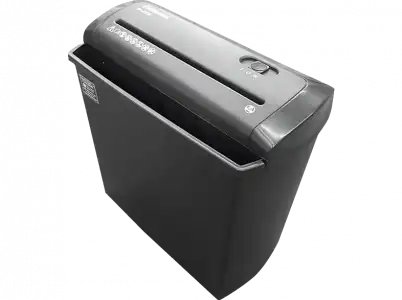 Destructora de papel - Fellowes P-25S, Destruye hasta 5 hojas en tiras 7 mm, Negro