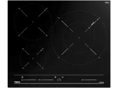 Encimera - Teka IBC 63320 M, Eléctrica, inducción, 3 zona(s), 9 niveles de potencia, Diámetro máx. 32 cm, Negro