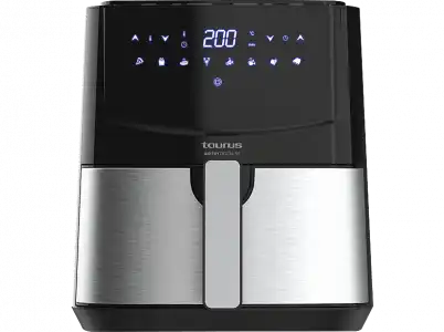 Freidora de aire - Taurus AF1450XD, 1450 W, 5 L, 8 Programas, Digital, 200 ºC, Negro