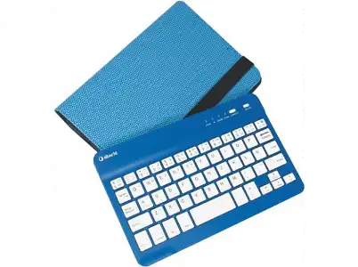 Funda con teclado - Silver HT Gripcase, Para Tablet de 10.4", Bluetooth, Función soporte, Azul