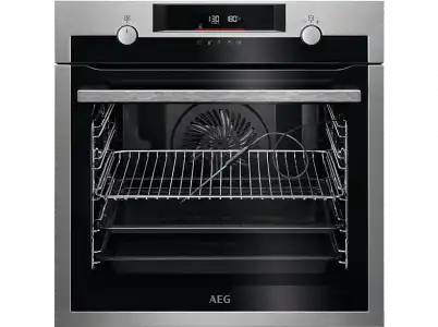 Horno - AEG BPE546360M, 71 L, Eléctrico, Multifunción, Integrable, Pirolítico, 59.5 cm, Inoxidable