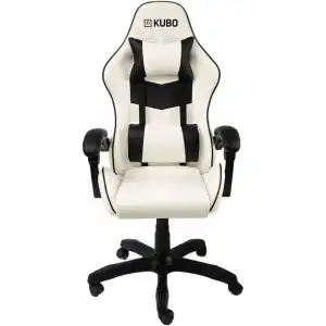 Kubo Silla Gaming Ergonómica con Reposacabezas Blanca/negra