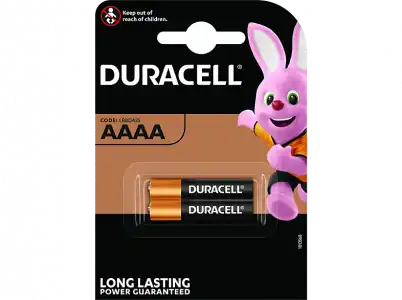 Pilas AAAA - Duracell AAAA, 2 unidades, 1,5 V LR8D425, Plata