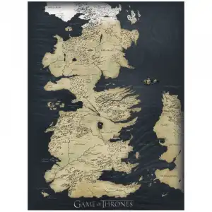Pyramid Lienzo Juego de Tronos Mapa 30x40cm