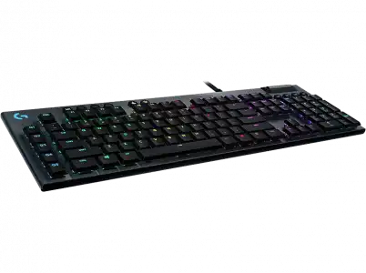 Teclado gaming - Logitech G815, Retroiluminado, Mecánico, Control multimedia específico, Negro