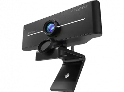 Webcam - Creative Cam Sync, 4Km UHD, Gran angular, Micrófonos integrados, Negro