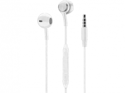 Auriculares - Music Sound Remote, Micrófono integrado, Conexión audiojack 3.5mm, Blanco