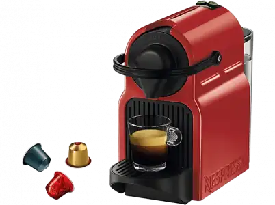 Cafetera de cápsulas - Nespresso® Krups INISSIA XN1005P4, Presión 19 bares, Potencia 1260W, Rojo