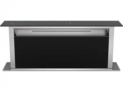 Campana - Haier I-Design HADD9SS6B, Downdraft, 4 Velocidades, 605 m3/h, 90 cm, Filtros de carbono, Iluminación LED, 74 db, Control táctil, Negro