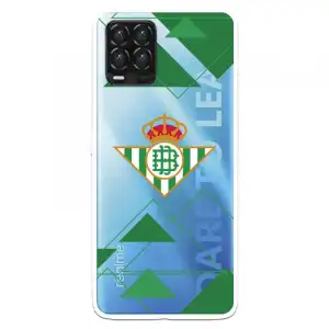 Funda Para Realme 8 Del Betis Escudo Fondo Transparente - Licencia Oficial Real Betis Balompié