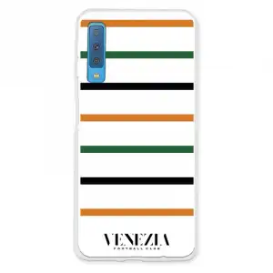 Funda Para Samsung Galaxy A7 2018 Del Venezia Fondo Blanco Rayas - Licencia Oficial Venezia Football Club