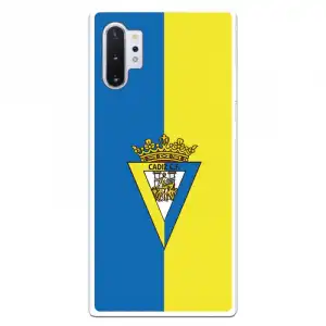 Funda Para Samsung Galaxy Note 10plus Del Cádiz Escudo Fondo Bicolor - Licencia Oficial Cádiz Cf