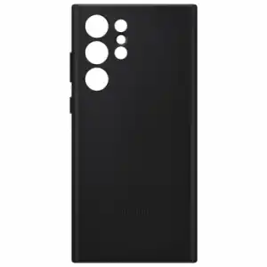 Funda Samsung Galaxy S22 Ultra Cuero Original Tacto Suave Leather Cover Negro