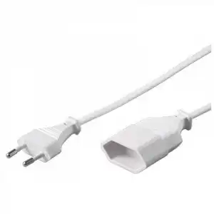 Goobay Cable de Alimentación para Extensión CEE 7/16 2m Blanco