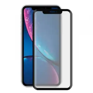 Ksix Protector de Pantalla Cristal Templado para iPhone 11 Pro Max Borde Negro