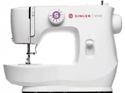 Máquina de coser - Singer M1605, 6 Puntadas, Bobina frontal, Blanco