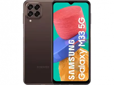 Móvil - Samsung Galaxy M33 5G, Marrón, 128 GB, 6GB RAM, 6.6" FHD+, Octa-Core, 5000 mAh, Android