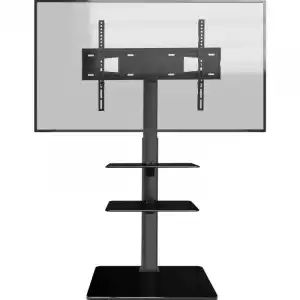 Onkron TS5550-B Soporte de Suelo para TV con 2 Estantes 32"-65" VESA 600x400 Máx. 30Kg Negro