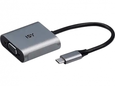 Adaptador de USB-C a VGA - ISY IAD-1014, Plata