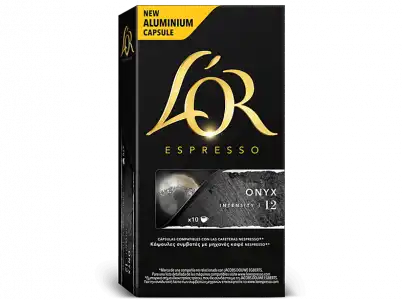 Cápsulas monodosis - Arome Marcilla ONYX NOIR, pack de 10, compatible Nespresso