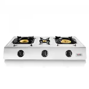 Cocina A Gas En Inox Triple Safine - 3 Quemadores