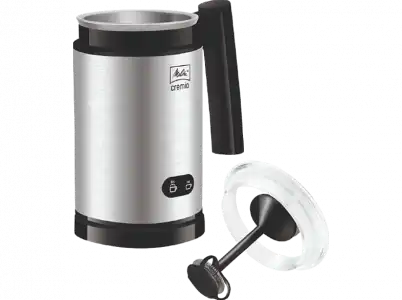 Espumador de leche - Melitta Cremio II, 450 W, 0.25 l, Mango ergonómico 360°, Botones iluminados, Plata