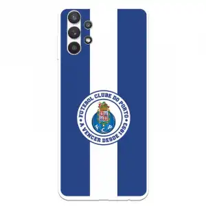 Funda Para Samsung Galaxy A32 5g Del Fútbol Club Oporto Escudo Rayas Azul Y Blanco - Licencia Oficial Fútbol Club Oport