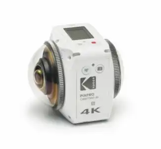 Kodak Pixpro 4kvr360 Action Cam Blanca - Pack Estándar - Cámara Digital De 360° - Doble Lente - Vídeo 4k - Accesorios Incluidos