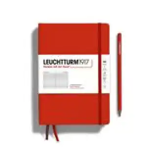 Libreta A5 Leuchtturm 1917 Medium tapa dura Rayada Fox Red