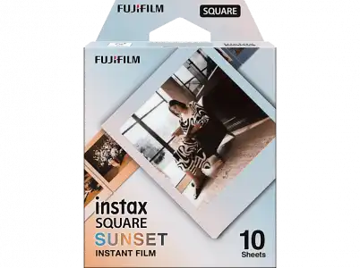 Película fotográfica - Fujifilm Square Sunset, 10 unidades, 86x72 mm, Cámaras e impresoras Instax