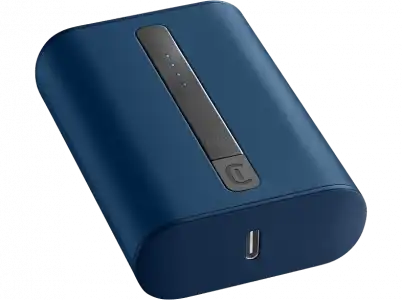 Powerbank - CellularLine Thunder, Universal, 10000 mAh, 2 entradas USB-C, Azul