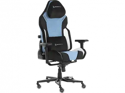 Silla gaming - Newskill Gaming Gamer Banshee Tela Azul, Transpirable, Cojín cervical, Reclinable