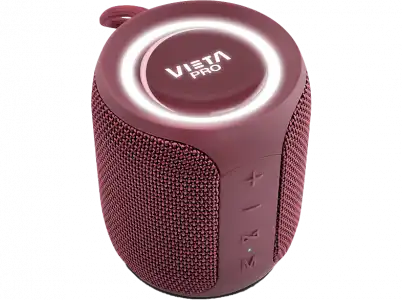 Altavoz inalámbrico - Vieta Pro Groove, 20 W, Bluetooth 5.0, 12 h, IPX 7, Granate