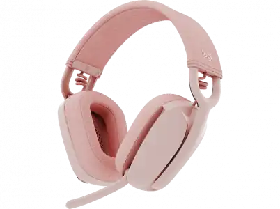 Auriculares inalámbricos - Logitech Zone Vibe 100, Bluetooth, Cancelación de ruido, 18hs autonomía, PC/Mac, Rosa