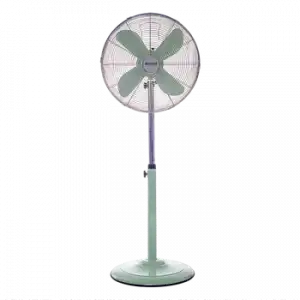 Bastilipo - Palma Ventilador De Pie Redondo, 50 W, Acero Inoxidable, 3 Velocidades, Verde