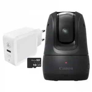 Canon PowerShot PX Kit Esencial Cámara Compacta 11.7MP Negra + Cargador + Tarjeta MicroSD 16GB