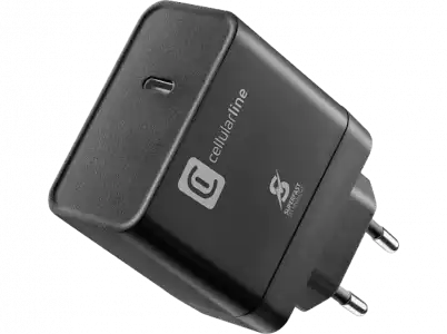 Cargador - CellularLine ACHSMUSBC65WK, USB C, Universal, Negro