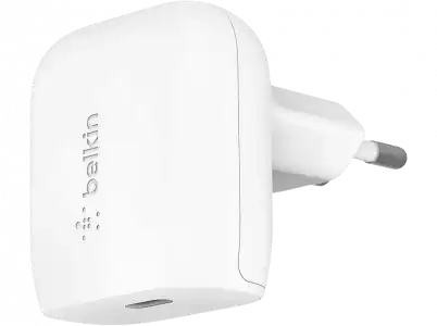 Cargador de pared - Belkin ‎WCA003VFWH, USB-C, 20W, Blanco