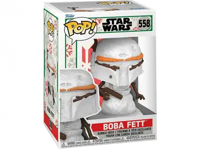 Figura - Funko Pop! Star Wars Holiday: Snowman Boba Fett, Vinilo, 9.5 cm