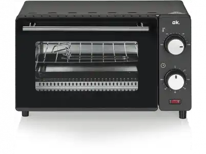 Mini Horno - OK OMO 1114 ES, 9L, 100º-230º, Negro